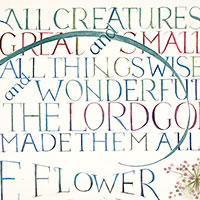 All Things Bright an Beautiful  calligraphy detail